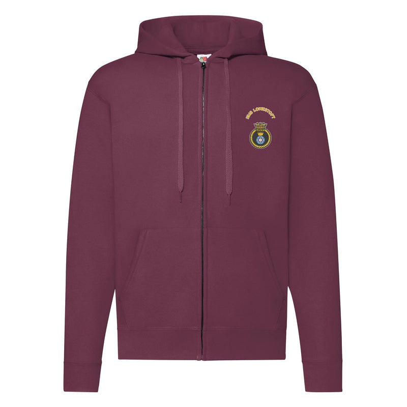 HMS Lowestoft Zipped Hoodie