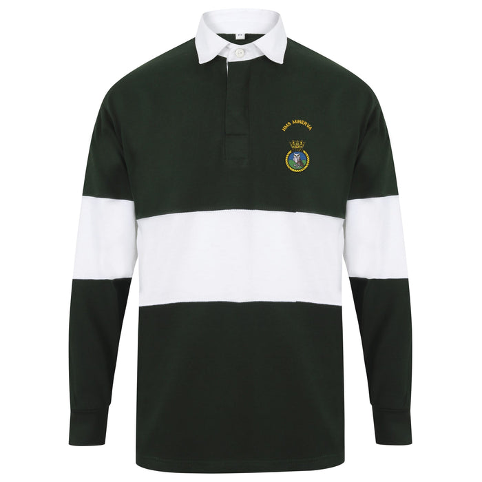 HMS Minerva Long Sleeve Panelled Rugby Shirt