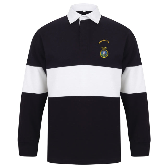HMS Minerva Long Sleeve Panelled Rugby Shirt