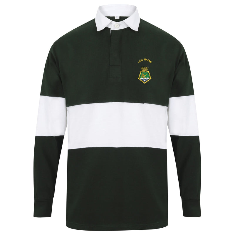 HMS Naiad Long Sleeve Panelled Rugby Shirt