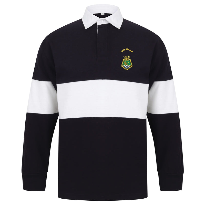 HMS Naiad Long Sleeve Panelled Rugby Shirt