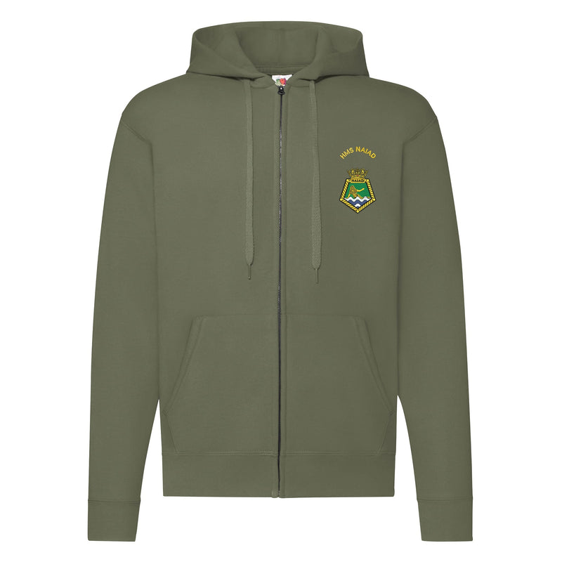 HMS Naiad Zipped Hoodie
