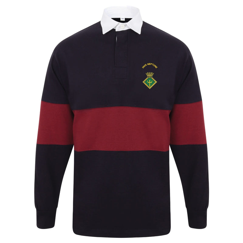HMS Neptune Long Sleeve Panelled Rugby Shirt