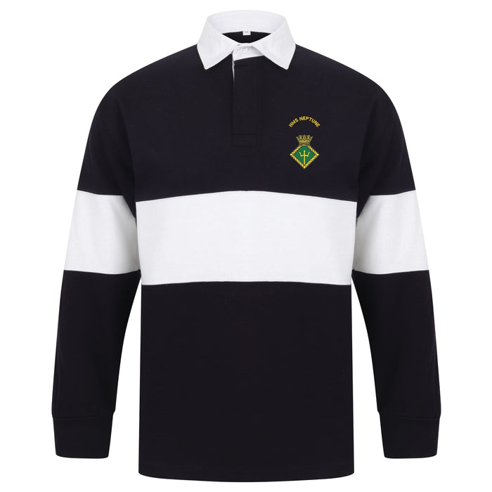 HMS Neptune Long Sleeve Panelled Rugby Shirt