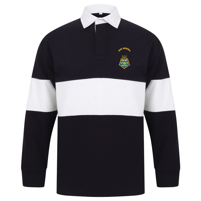 HMS Nigeria Long Sleeve Panelled Rugby Shirt
