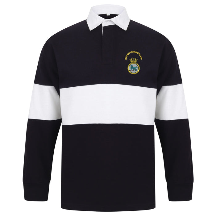 HMS Northumberland Long Sleeve Panelled Rugby Shirt