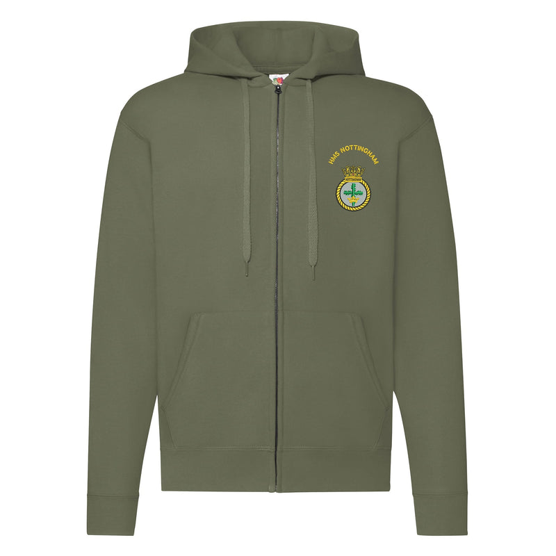 HMS Nottingham Zipped Hoodie