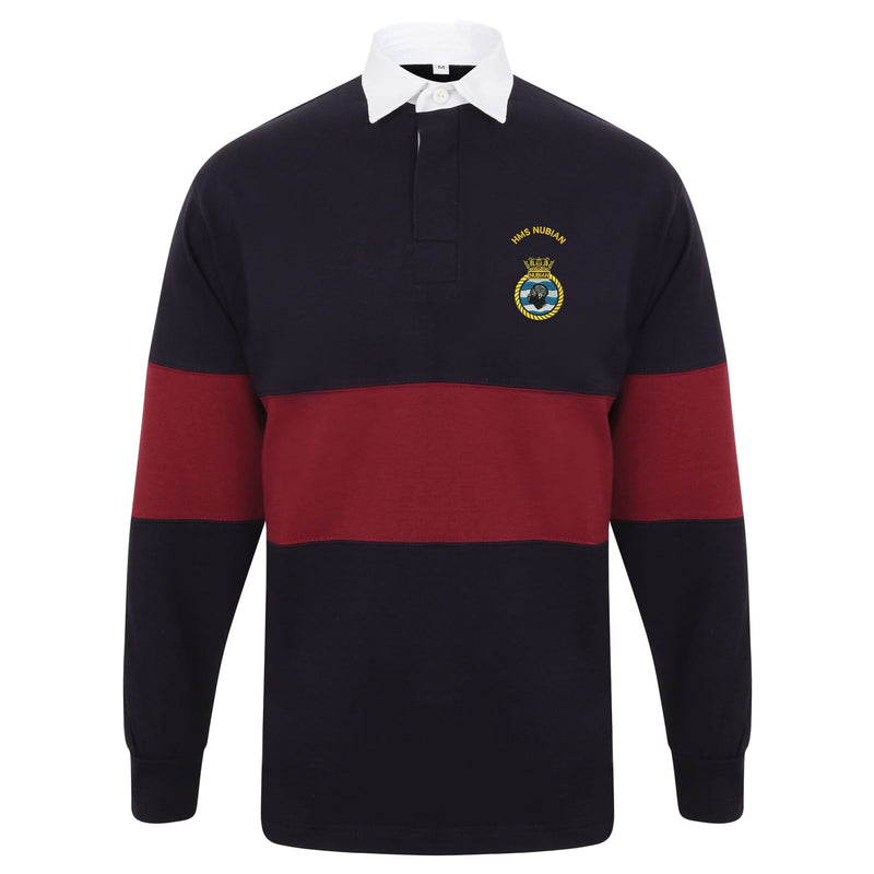 HMS Nubian Long Sleeve Panelled Rugby Shirt