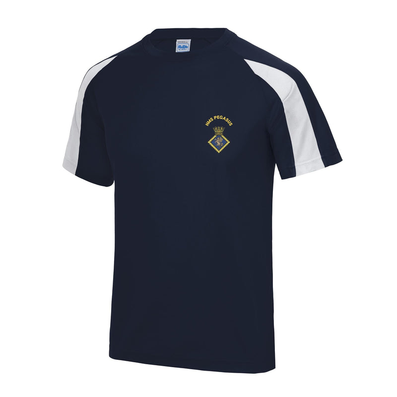 HMS Pegasus Contrast Polyester T-Shirt