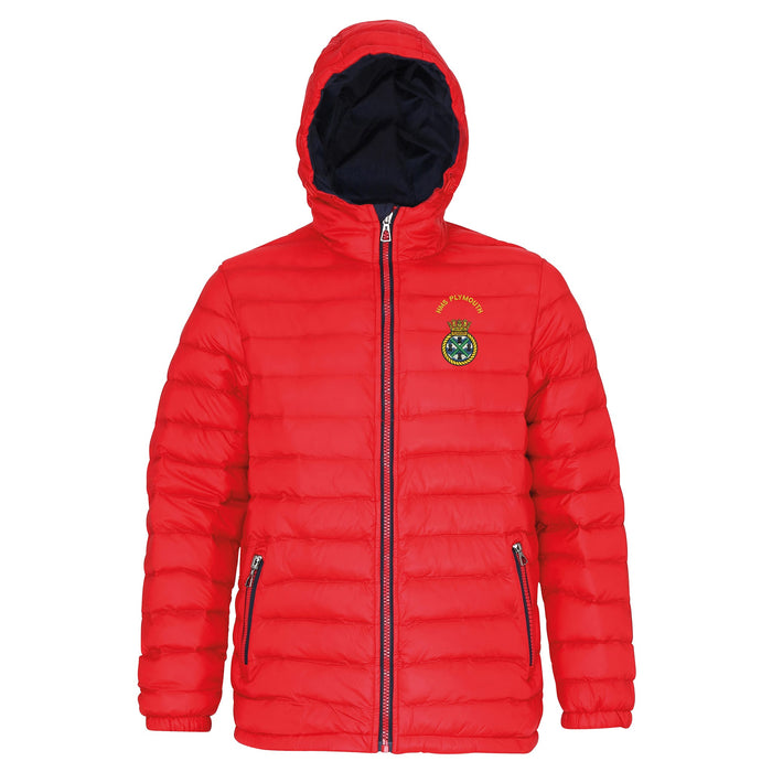 HMS Plymouth Hooded Contrast Padded Jacket