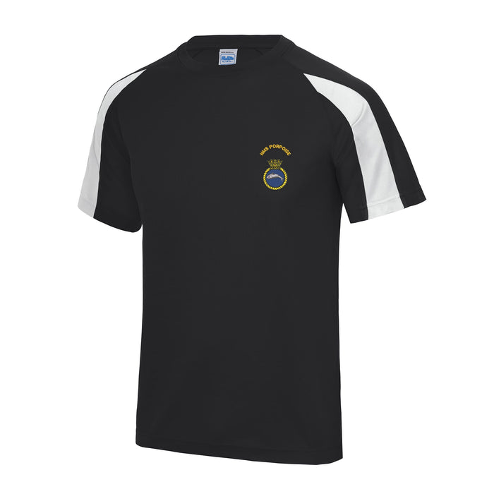 HMS Porpoise Contrast Polyester T-Shirt