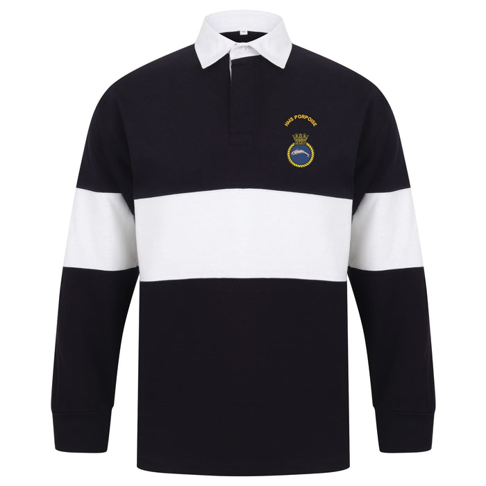 HMS Porpoise Long Sleeve Panelled Rugby Shirt