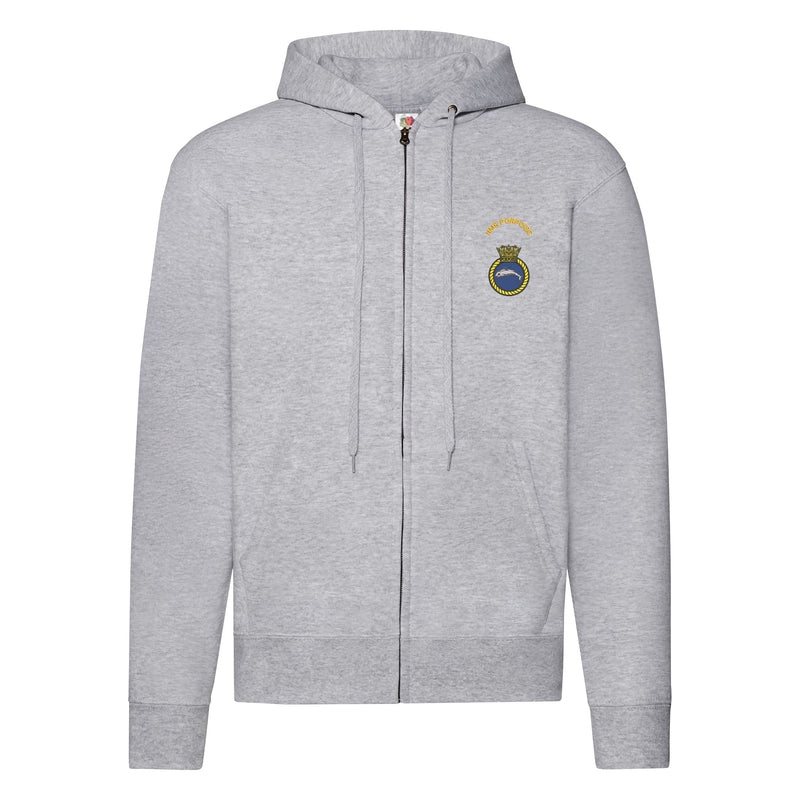 HMS Porpoise Zipped Hoodie