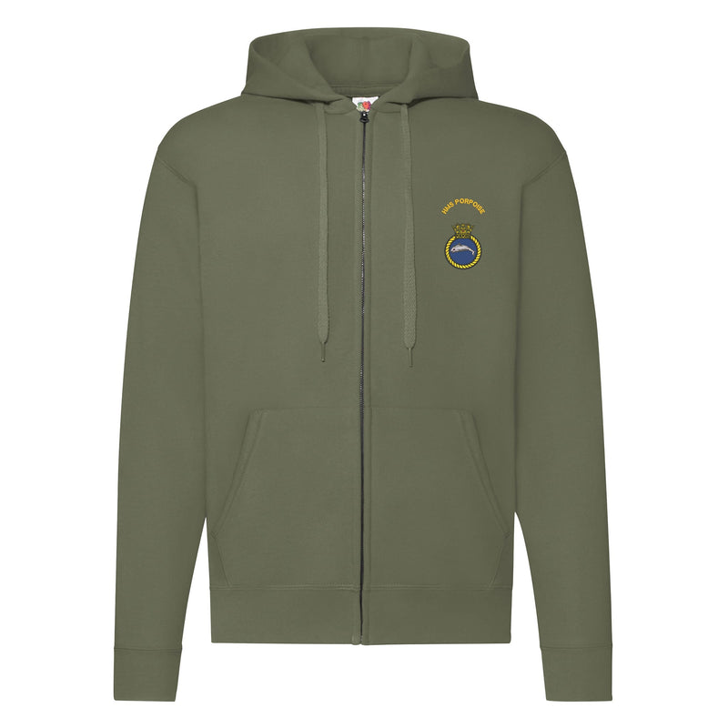 HMS Porpoise Zipped Hoodie