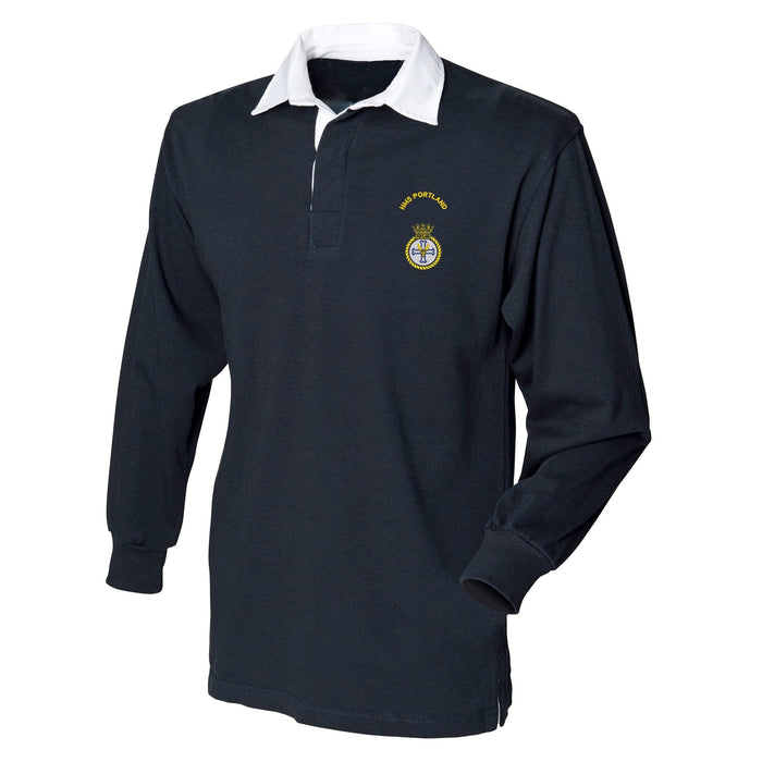 HMS Portland Long Sleeve Rugby Shirt