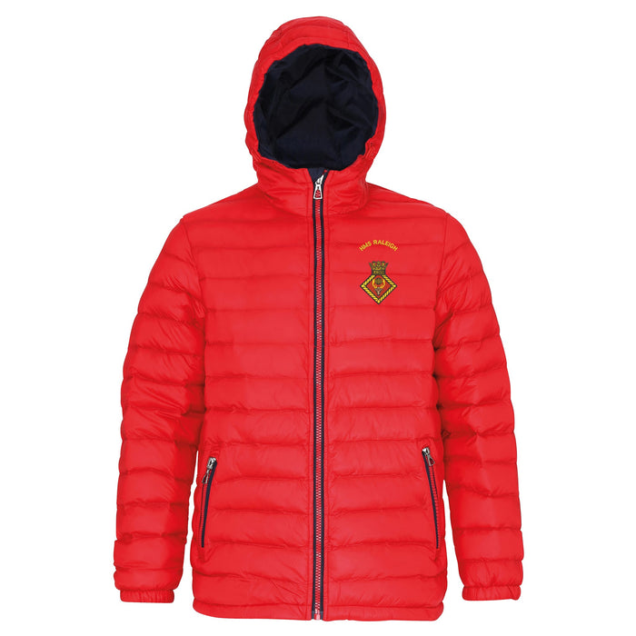 HMS Raleigh Hooded Contrast Padded Jacket
