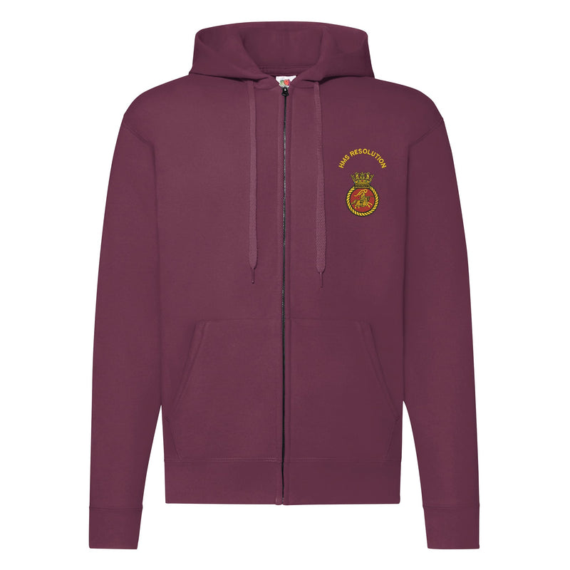 HMS Resolution Zipped Hoodie