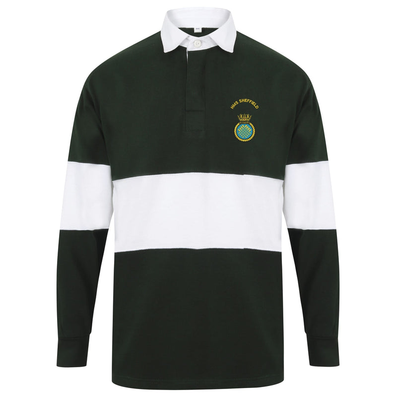 HMS Sheffield Long Sleeve Panelled Rugby Shirt