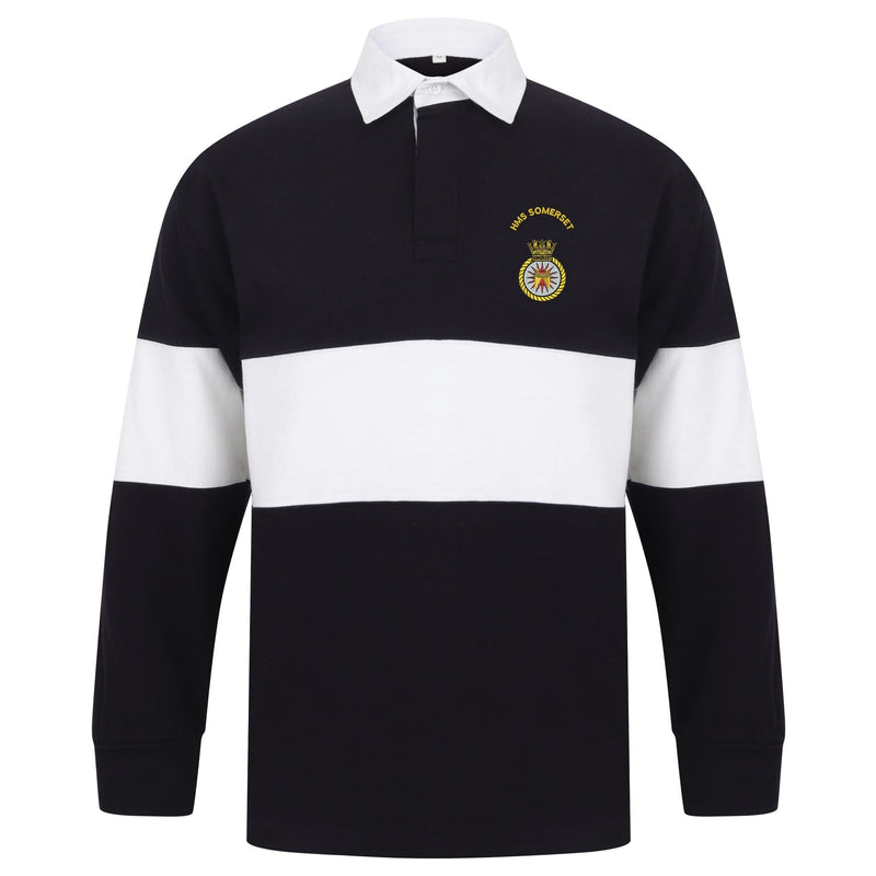 HMS Somerset Long Sleeve Panelled Rugby Shirt
