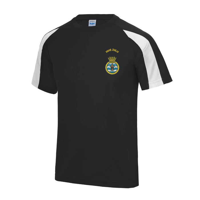 HMS Zulu Contrast Polyester T-Shirt