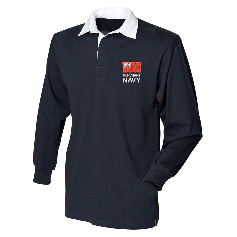 Merchant Navy Front Row Long Sleeve Rugby Shirt