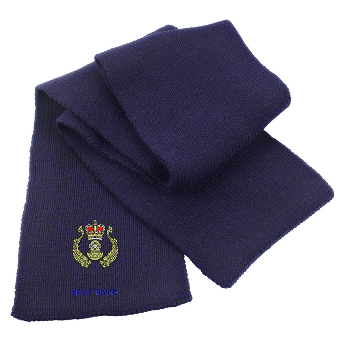Navy Diver Heavy Knit Scarf