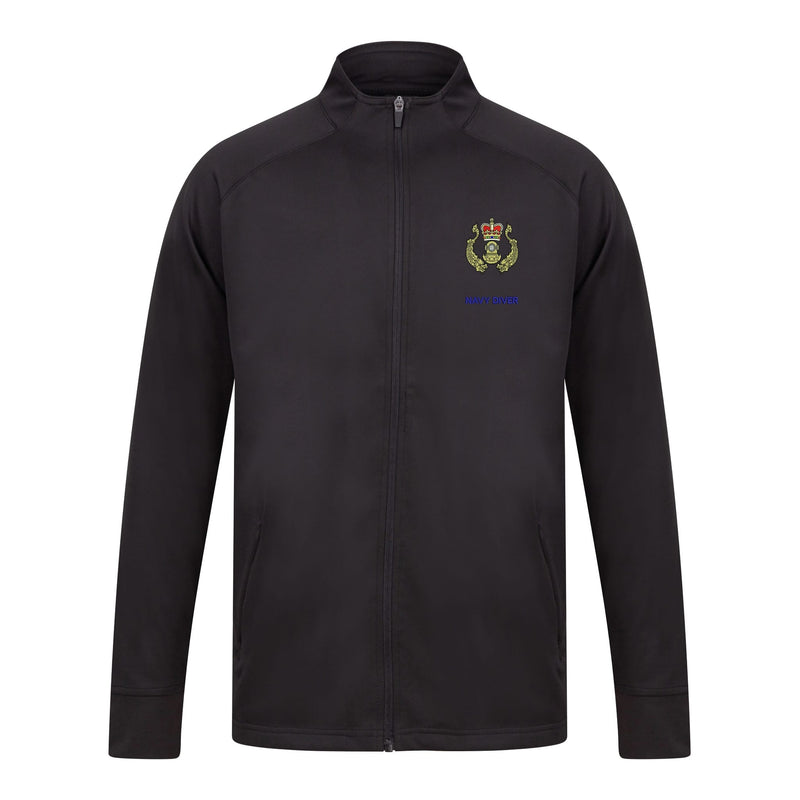 Navy Diver Knitted Tracksuit Top