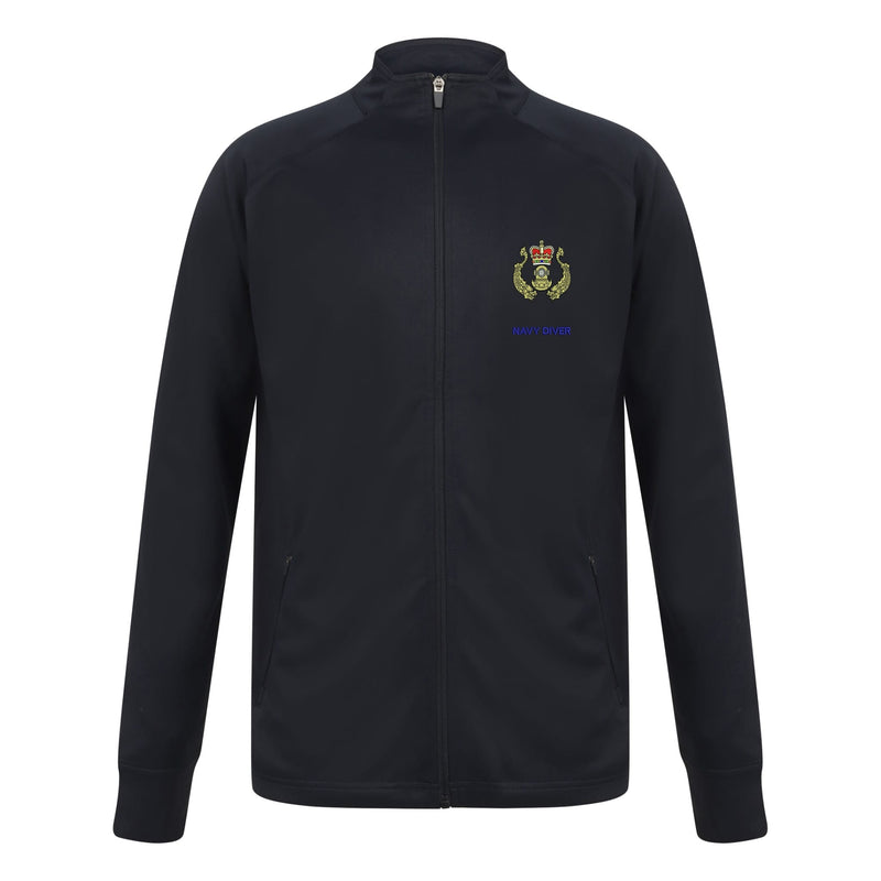 Navy Diver Knitted Tracksuit Top