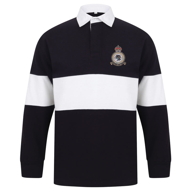 No. 100 Group RAF Long Sleeve Panelled Rugby Shirt