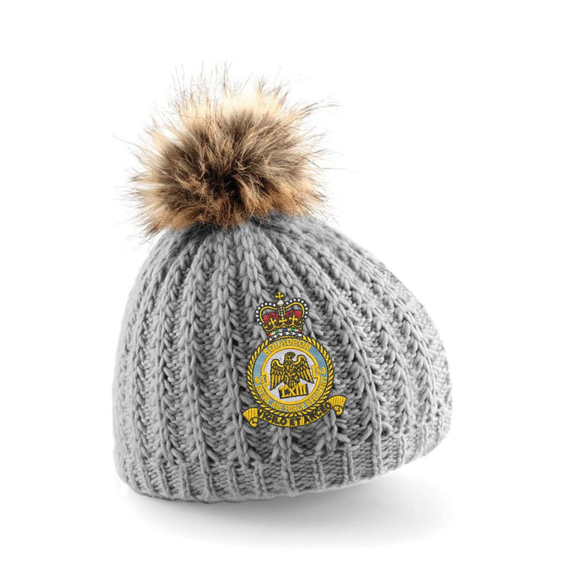 No 63 Squadron RAF Pom Pom Beanie Hat