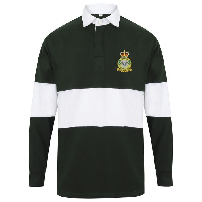 No 9 Squadron RAF Long Sleeve Panelled Rugby Shirt