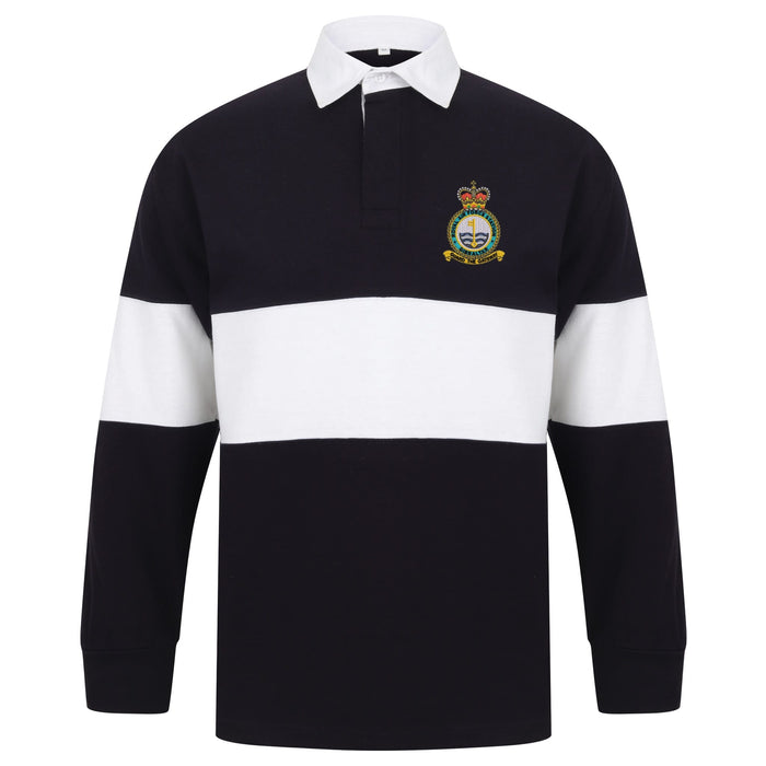 RAF Station Gibraltar Long Sleeve Panelled Rugby Shirt