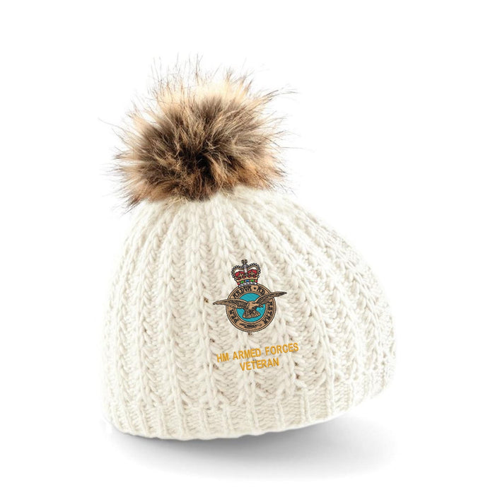 Royal Air Force - Armed Forces Veteran Pom Pom Beanie Hat