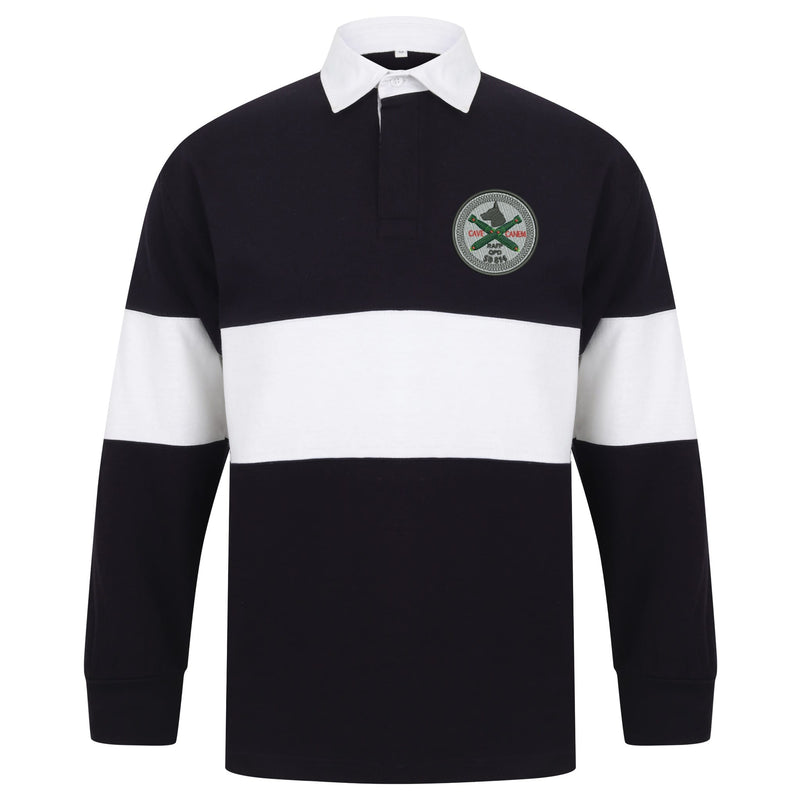 RAFP QPD 814 Front Row Long Sleeve Panelled Rugby Shirt