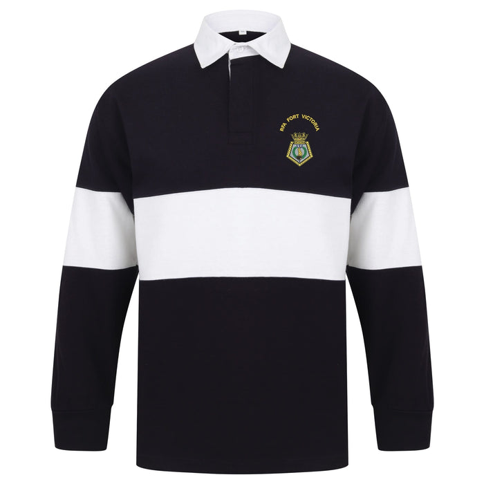 RFA Fort Victoria Long Sleeve Panelled Rugby Shirt