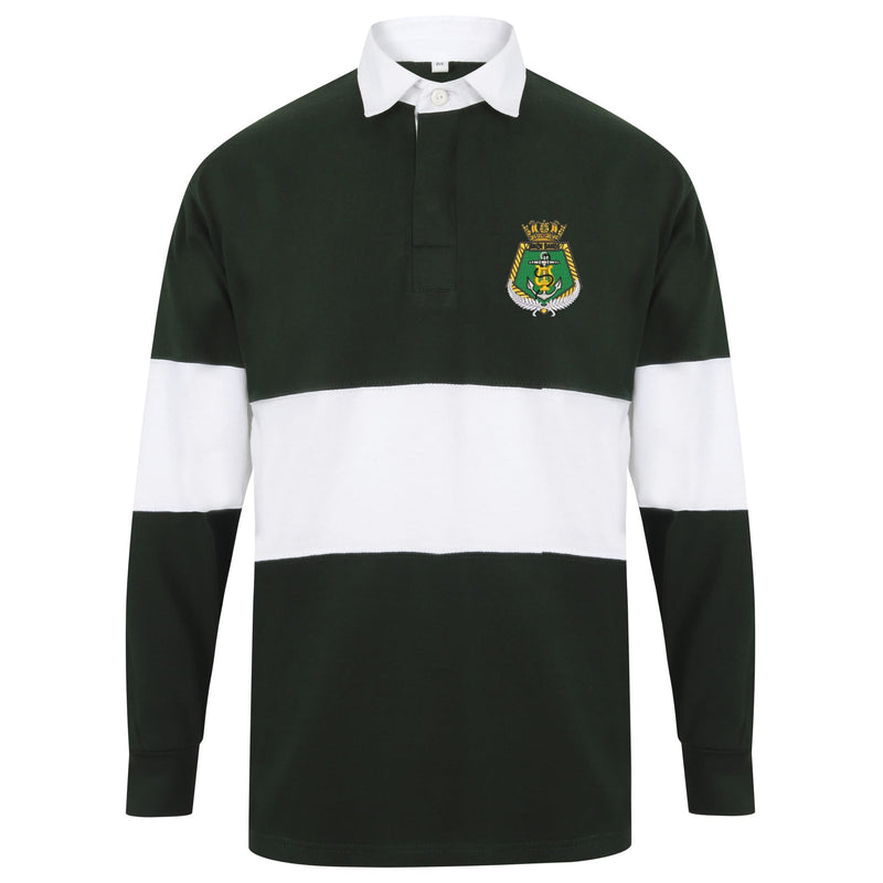 Royal New Zealand Navy Band Long Sleeve Panelled Rugby Shirt