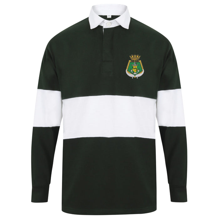 Royal New Zealand Navy Band Long Sleeve Panelled Rugby Shirt
