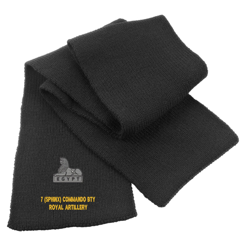7 (Sphinx) Commando Battery Royal Artillery Heavy Knit Scarf