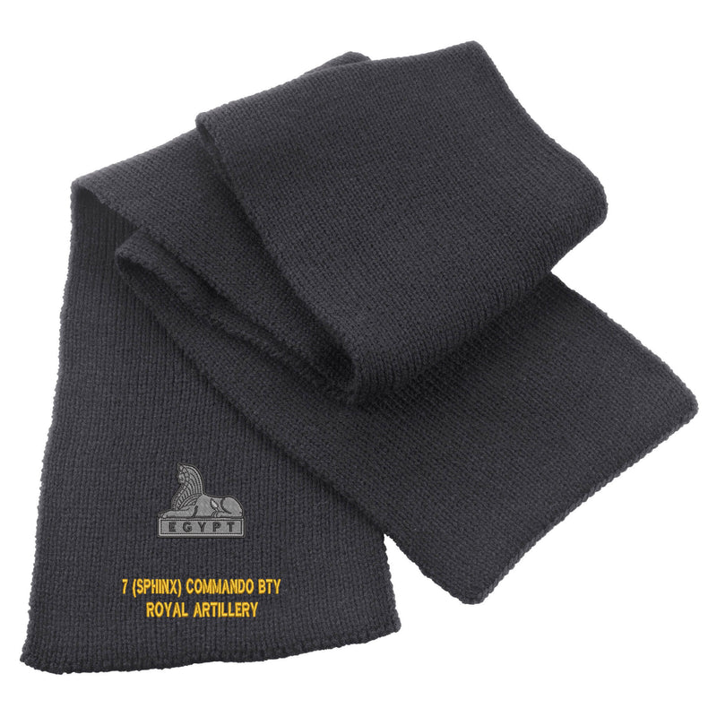 7 (Sphinx) Commando Battery Royal Artillery Heavy Knit Scarf