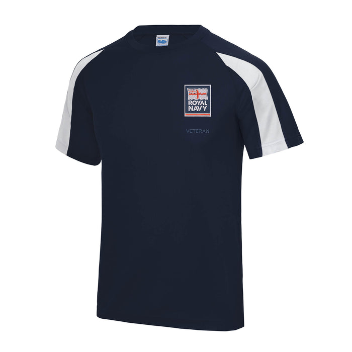 Royal Navy - Flag - Armed Forces Veteran Contrast Polyester T-Shirt