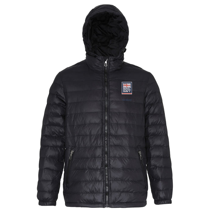 Royal Navy - Flag - Armed Forces Veteran Hooded Contrast Padded Jacket