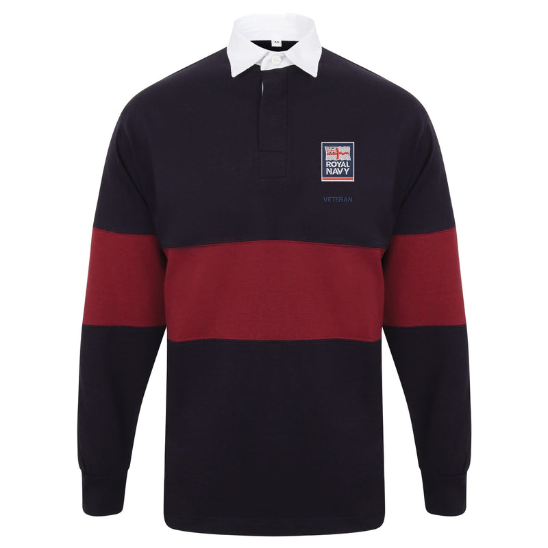 Royal Navy - Armed Forces Veteran Long Sleeve Panelled Rugby Shirt