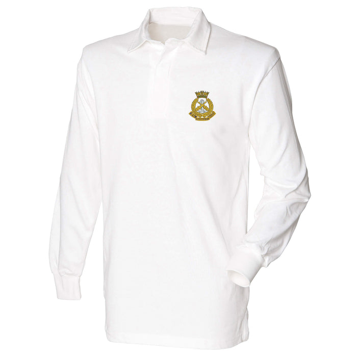 Royal Navy Gunnery Branch Long Sleeve Rugby Shirt