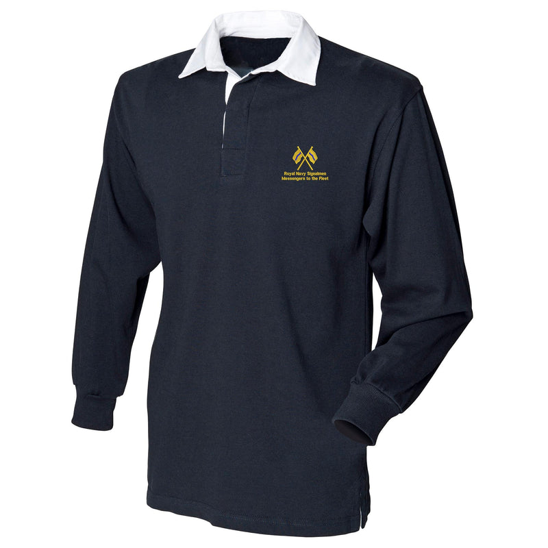 Royal Navy Signalmen Front Row Long Sleeve Rugby Shirt