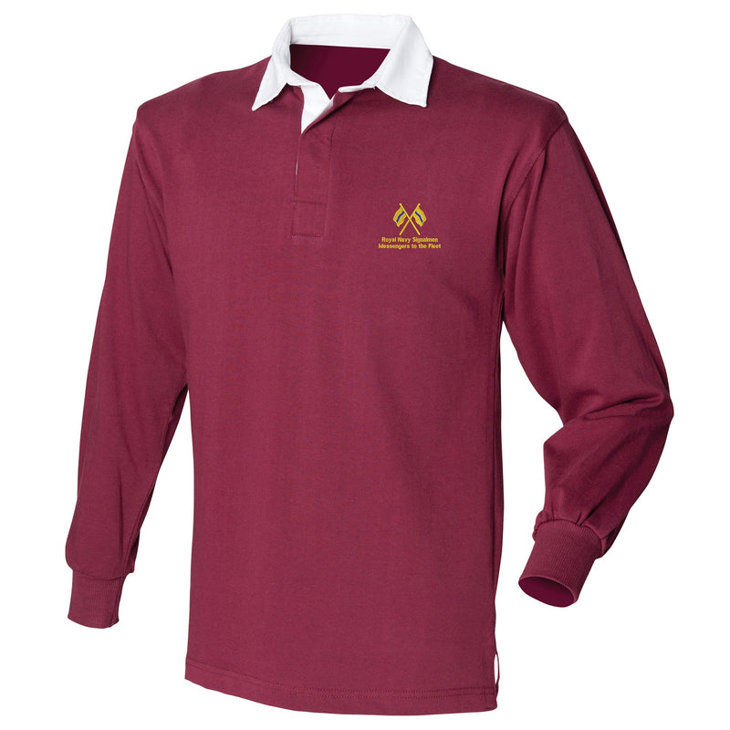 Royal Navy Signalmen Front Row Long Sleeve Rugby Shirt
