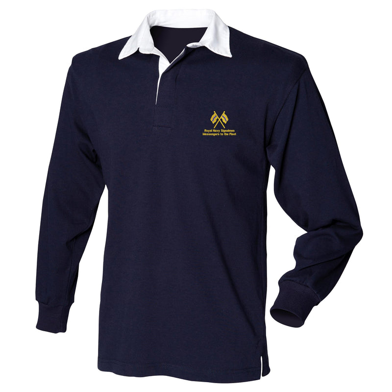 Royal Navy Signalmen Front Row Long Sleeve Rugby Shirt