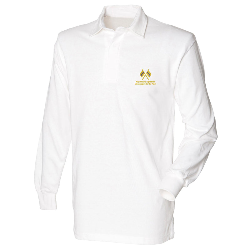 Royal Navy Signalmen Front Row Long Sleeve Rugby Shirt