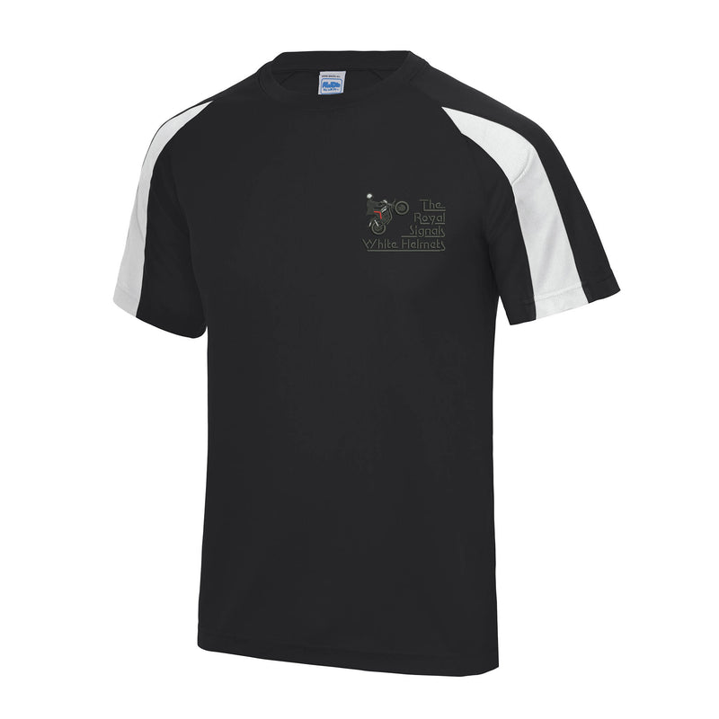White Helmets Display Team - Royal Signals Contrast Polyester T-Shirt