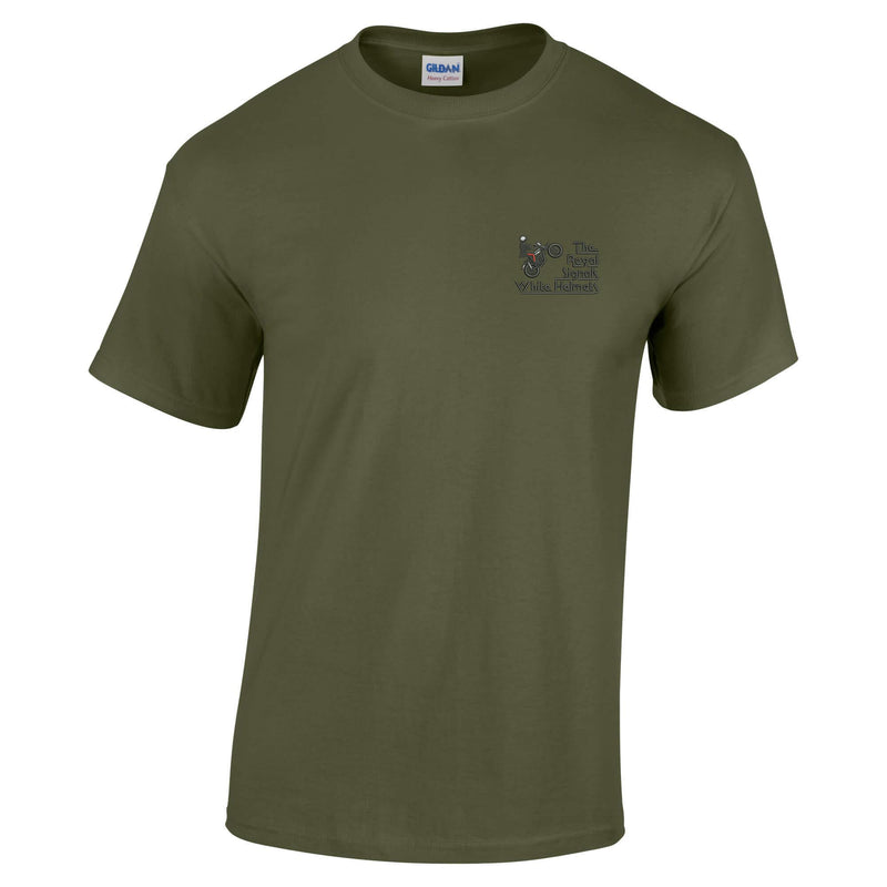 White Helmets Display Team - Royal Signals Cotton T-Shirt