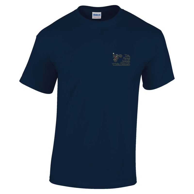 White Helmets Display Team - Royal Signals Cotton T-Shirt